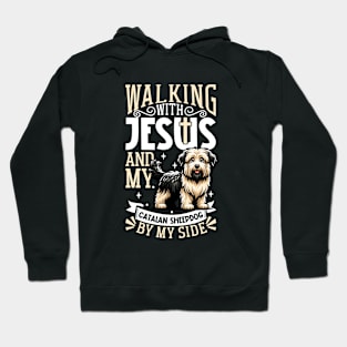 Jesus and dog - Gos d’Atura Català Hoodie